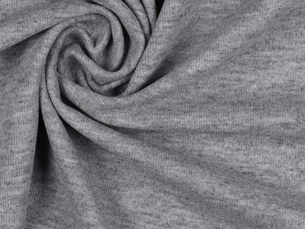 Jersey , brushed ( gebürstet) Rib Jersey grau
